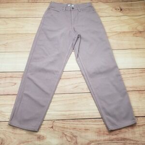 Uniqlo‎ U Pants Womens 28 Purple Wide Leg Cropped High Rise Casual Ladies 28x28